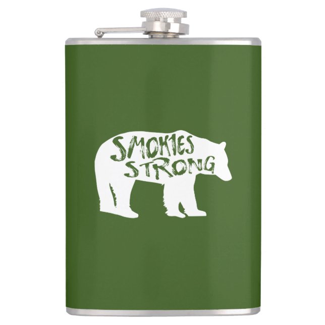 Smokies Strong Bear Hip Flask (Front)