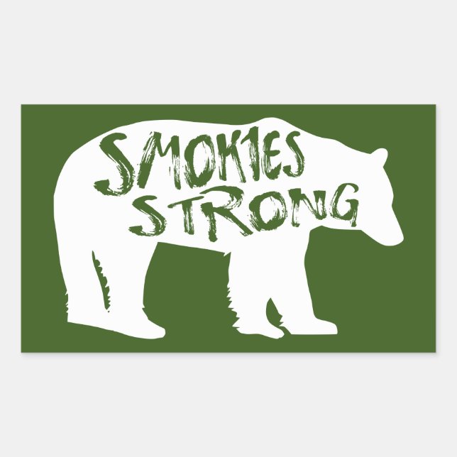 Smokies Strong Bear Rectangular Sticker (Front)