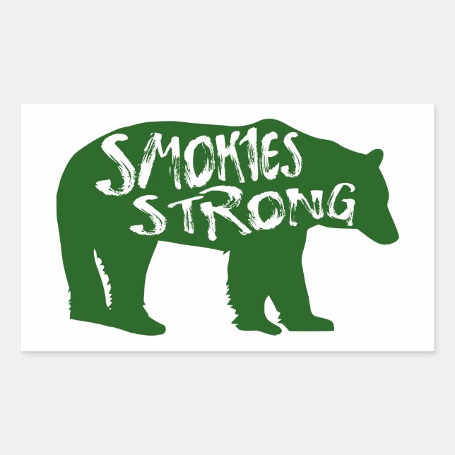 Smokies Strong Bear Rectangular Sticker (Front)