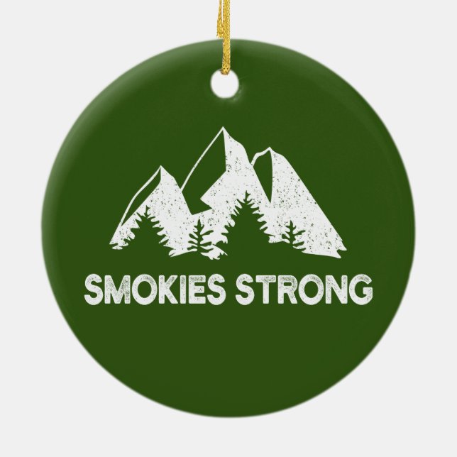Smokies Strong Ceramic Tree Decoration (Back)
