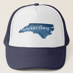 Smokies Strong North Carolina Wood Grain Trucker Hat