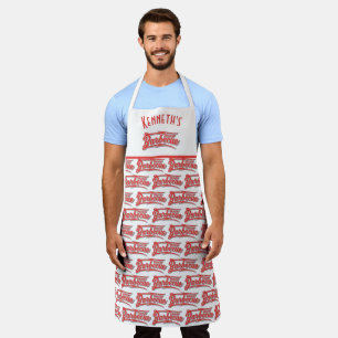 Smokin Barbecue Custom Name Apron