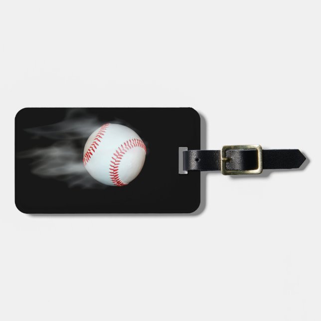 Smokin Baseball Luggage Tag (Front Horizontal)