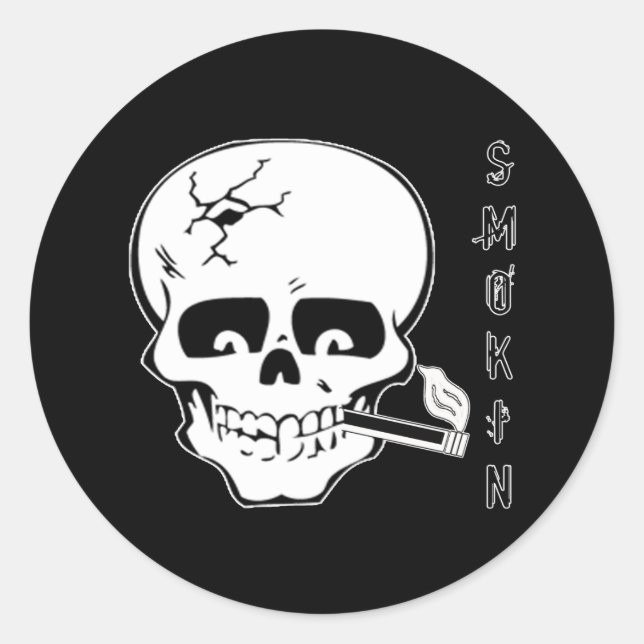 Smokin Classic Round Sticker (Front)
