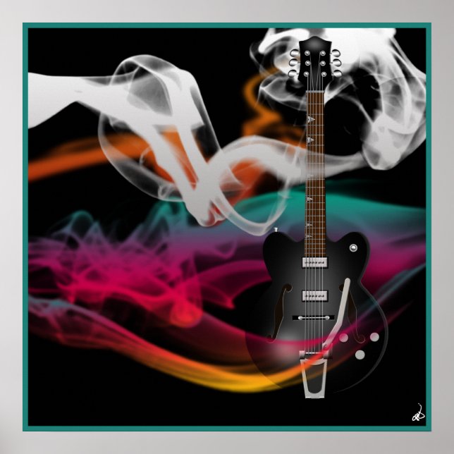 Smokin' Guitar Poster (Front)