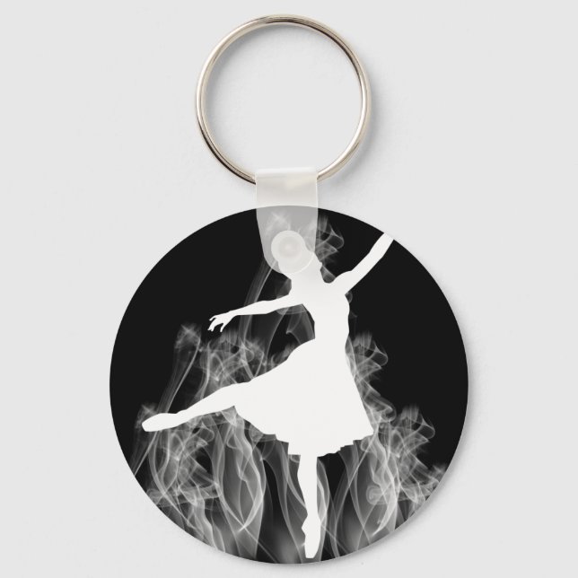 Smokin' Hot Ballerina Dancer Key Ring (Front)