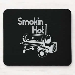 Smokin Hot Bbq Smoker Graphic Funny Shirt Mouse Pad