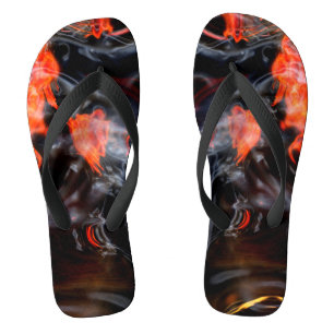 Smokin' Hot Flames and Smoke Jandals
