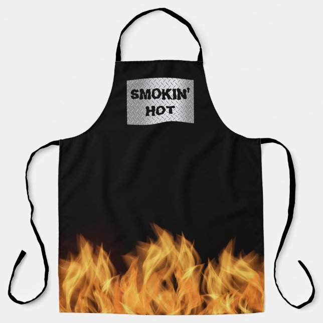 Smokin' Hot Flames Grill Apron (Front)