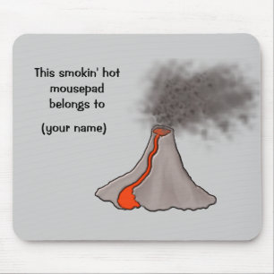Smokin' Hot Volcano Design Mouse Pad