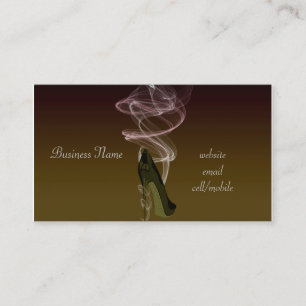 Smokin' Stiletto High Heel Shoe Art Business Card