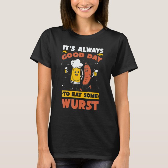 Smoking And Grilling German Wurst 15 T-Shirt (Front)
