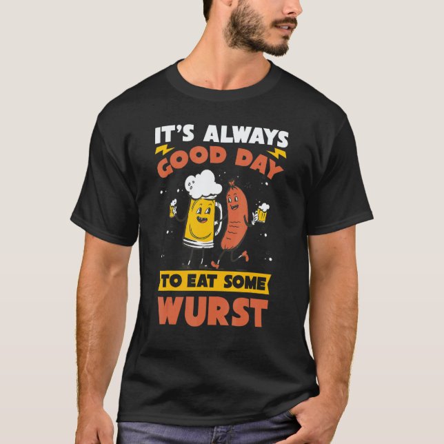 Smoking And Grilling German Wurst 15 T-Shirt (Front)