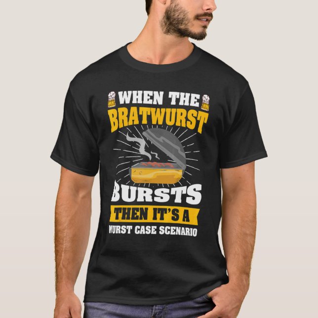 Smoking And Grilling German Wurst T-Shirt (Front)