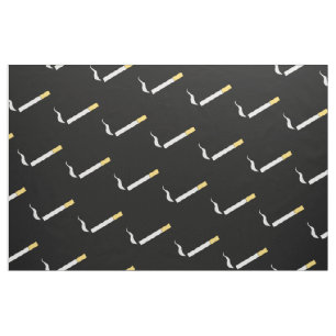 Smoking Cigarette Illustration Fabric