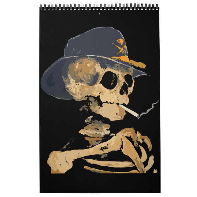 Smoking Cowboy Skeleton Calendar (Cover)