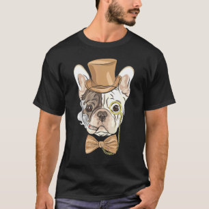 Smoking Dog French Bulldog Dog T-Shirt
