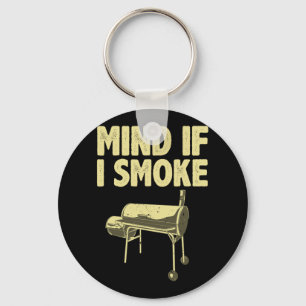 Smoking For Men Dad Grilling Meat Bbq Smoker Food Key Ring
