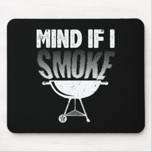 Smoking For Men Dad Grilling Meat Bbq Smoker Food Mouse Pad