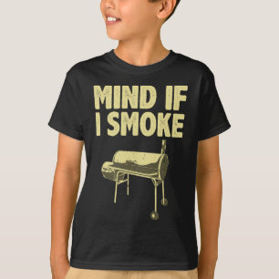 Smoking For Men Dad Grilling Meat Bbq Smoker Food T-Shirt