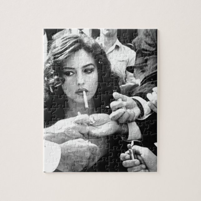Smoking Girl Jigsaw Puzzle (Vertical)