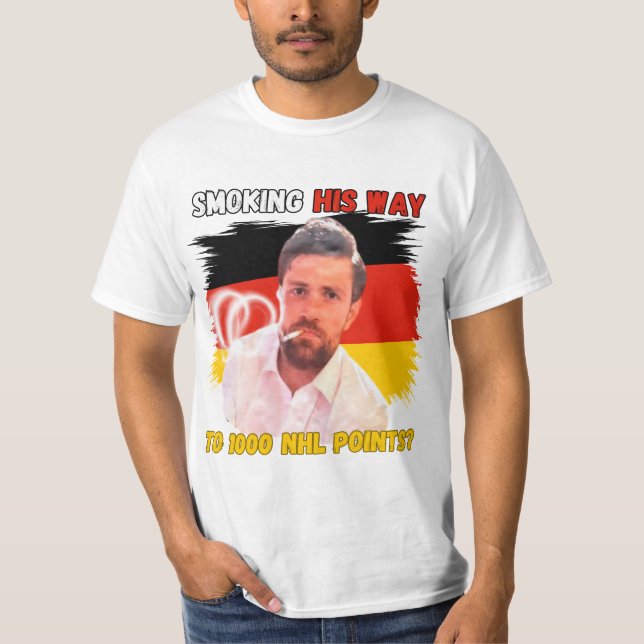SMOKING His way to NHL 1000 point T-Shirt (Front)