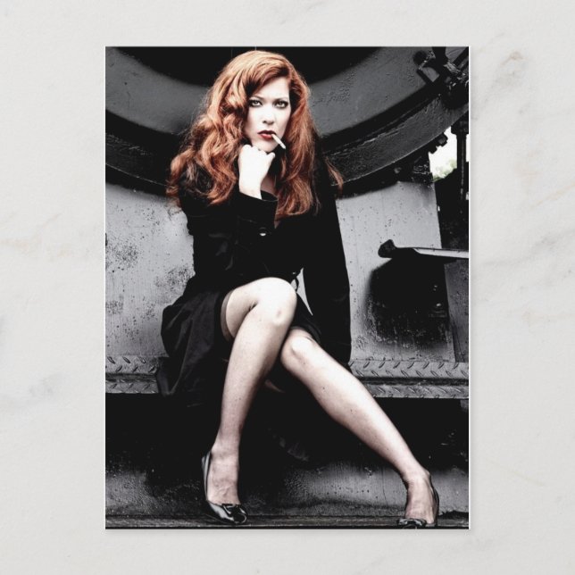 Smoking Lady Postcard (Front)