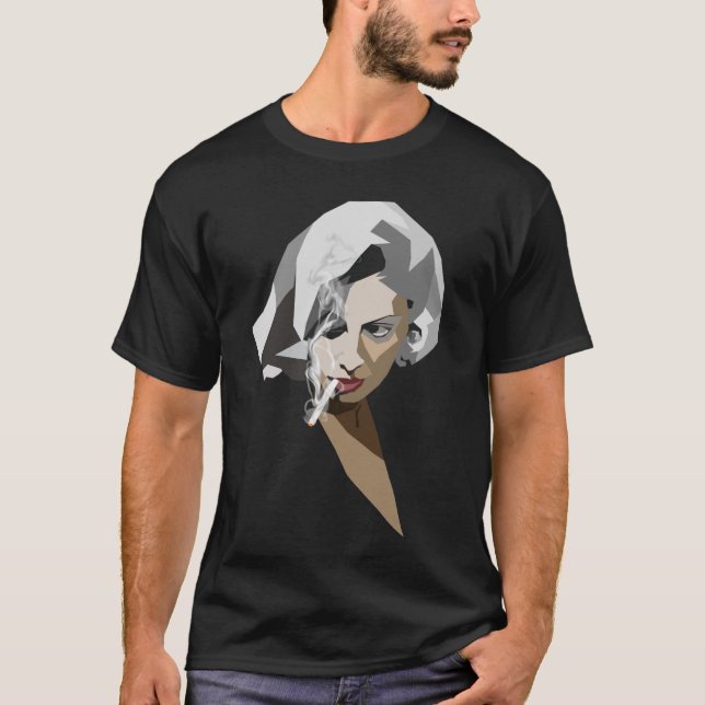 Smoking Lady retro T-Shirt (Front)