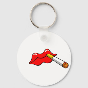 Smoking Lips Key Ring