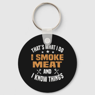 Smoking Meat Bbq Grilling Smoker Smoked Meat Key Ring