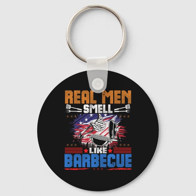 Smoking Meat Grilling Bbq Meat Smoker  Key Ring (Front)