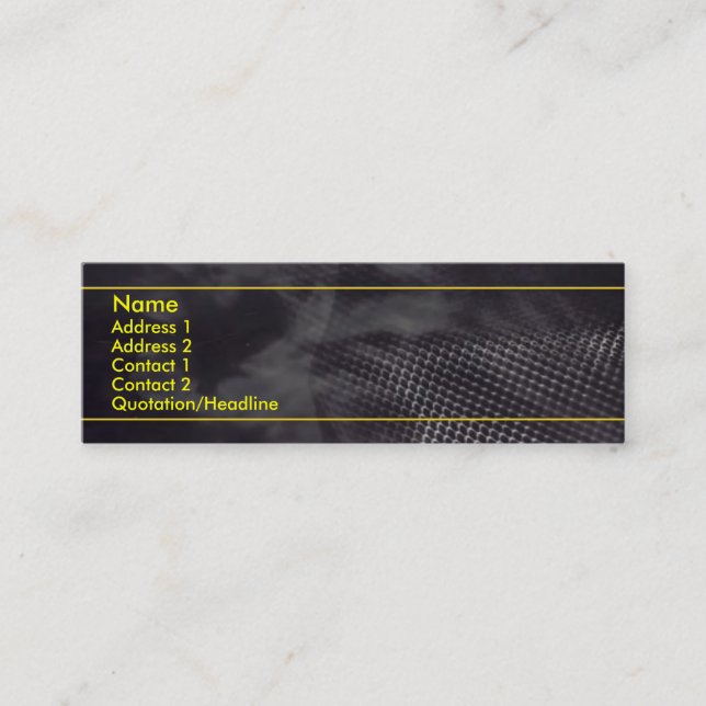 Smoking Metal Business Card (Front)