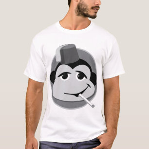 Smoking Monkey T Shirt White