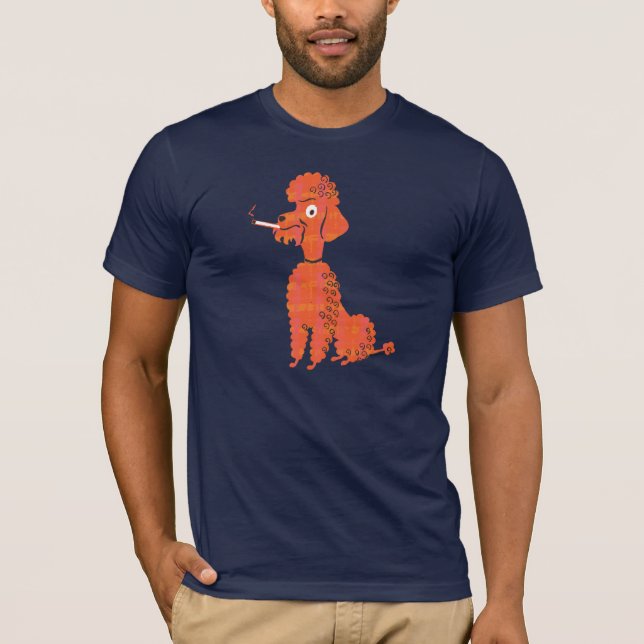 Smoking Poodle T-Shirt (Front)