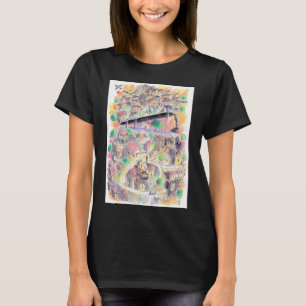 Smoking Rainbow Trout Fish â€” Retro Pop Art Illus T-Shirt