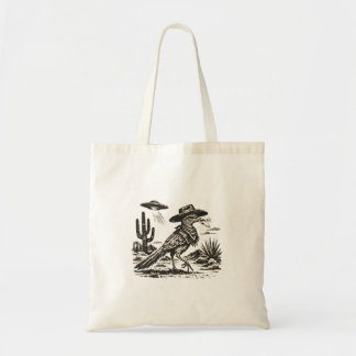 Smoking Roadrunner Ufo Desert Sarcastic Nature Tote Bag
