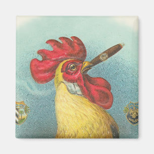 Smoking Rooster Magnet