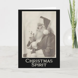 Smoking Santa, Funny Christmas Srit Card