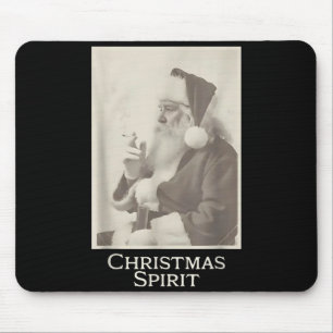 Smoking Santa, Funny Christmas Srit Mouse Pad