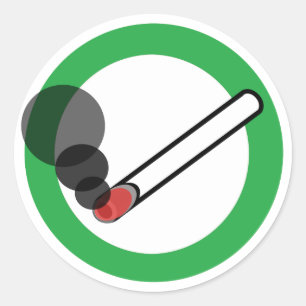 Smoking Sign Classic Round Sticker