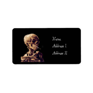 Smoking skeleton by Van Gogh Label