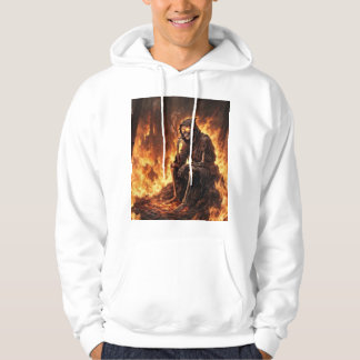 Smoking Skeleton & Gothic Cathedral Dark Fantasy H Hoodie