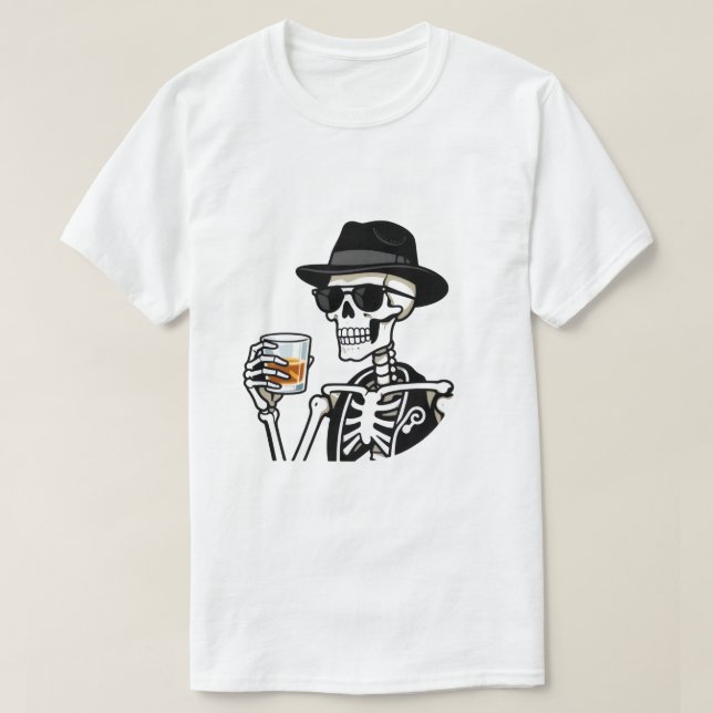 smoking skeleton T-Shirt (Design Front)
