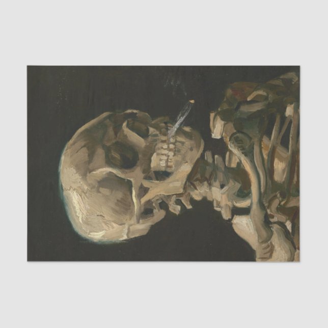 Smoking Skull Tissue Paper (Front)