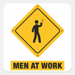 Smoking Square Sticker