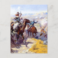 “Smoking Them Out” Western Art by Charles M Russel