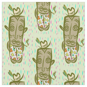 Smoking Tiki Fabric