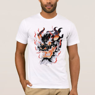 Smoking Traditional Oni Mask T-Shirt