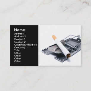Smoking trap business card