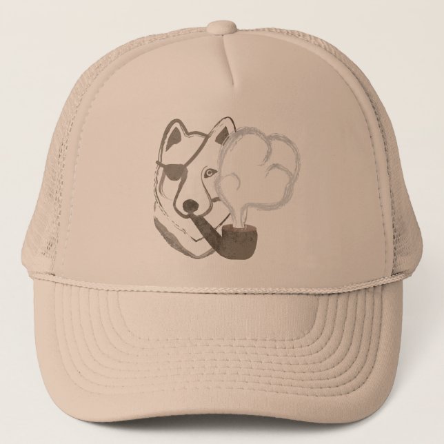 Smoking Wolf Trucker Hat (Front)